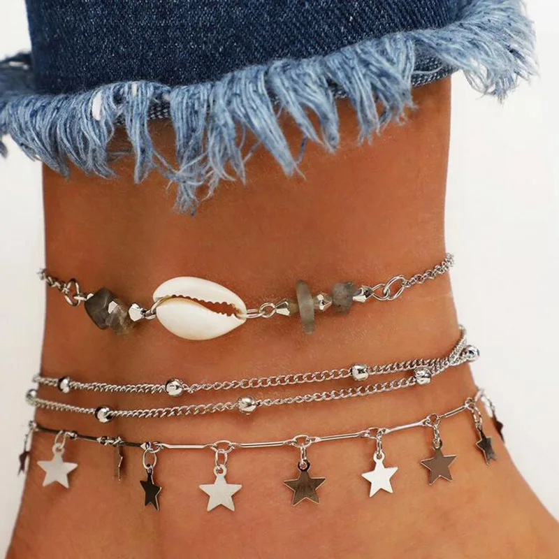 Bohemian Shell Anklet Layering Pendant Anklet Beaded Foot Jewelry Summer Beach Anklets On Foot Bracelet For Women Leg Chain Bohemian Shell Anklet Layering Pendant Anklet Beaded Foot Jewelry Summer Beach Anklets On Foot Bracelet For Women Leg Chain