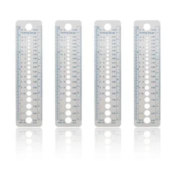 

1PC Plastic Sweater Knitting Ruler Gauge Inch/CM Straight Rulers Sewing Measuring Tools, Student Geometric Drawing Measure Ruler