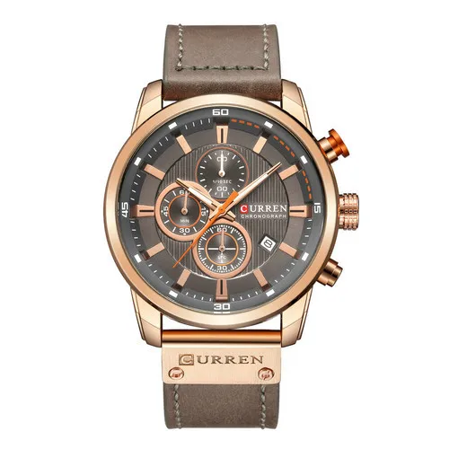 

Curren Karui En 8291 MEN'S Quartz Watch Leather Belt Calendar MEN'S Watch Six-pin Calendar Watch Waterproof Watch