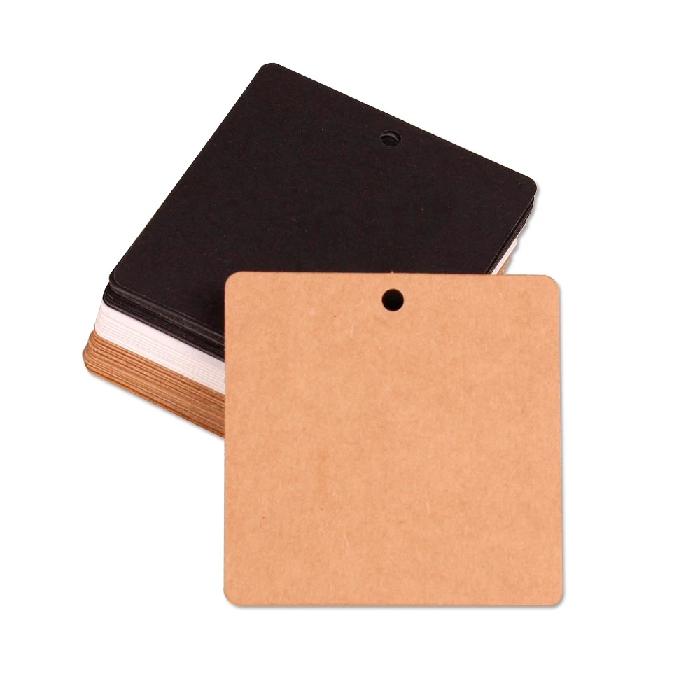 6*6Cm Square Blank Hang Tags For Clothing Price Paper Labels ...