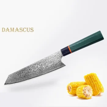 

Handmade Knife 67-layers Japanese Damascus Stainless Steel Chef Knife Kiritsuke T Head Kitchen Utility Knives Wood Handle