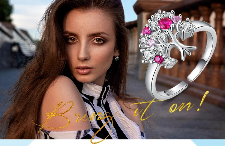 JewelryPalace с камнем, соответствующий месяцу рождения июлю создан красный рубин, цирконий Дерево жизни Обещание Кольца для женщин подарок кольцо из стерлингового серебра 925