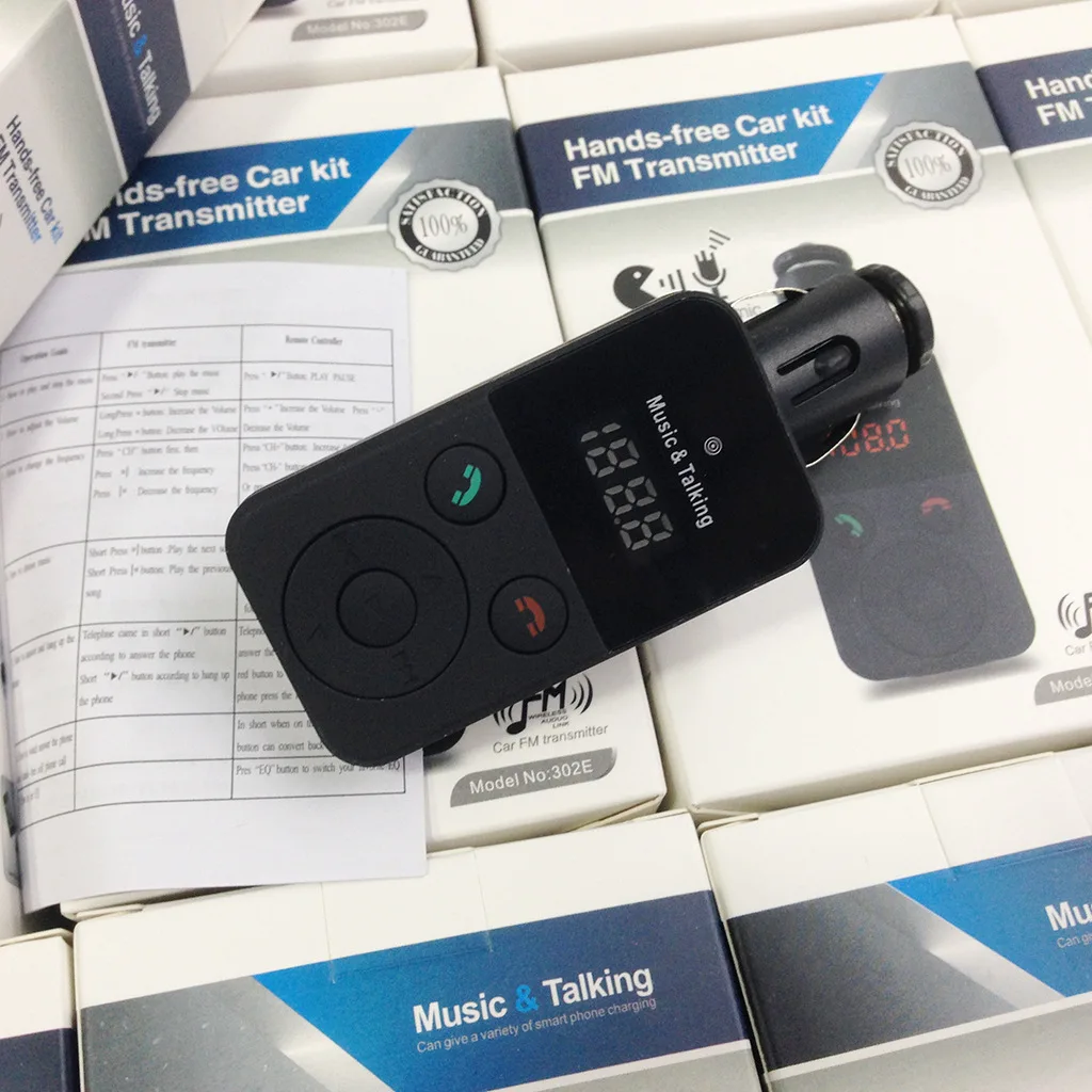302E Автомобильный MP3 карта инстерт Автомобильный MP3 Bluetooth Hands-free автомобильный комплект MP3 Bluetooth плеер Bluetooth Hands-Free с пультом дистанционного управления