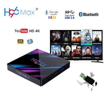 

H96 MAX RK3318 4K Smart TV Box Android 9.0 Android TV BOX 4GB RAM 64GB ROM Media Player 2G 16G Play Store Netflix Youtube