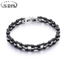 SDA классические Звездные черные браслеты, блестящий кристалл 316L, нержавеющая сталь, ювелирные изделия для женщин, мужчин, Childen, семейный подарок YM073