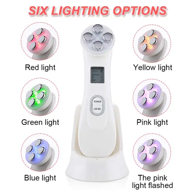 EMS Radio Frequency RF Blackhead Remover Skin Scrubber Infrared Body Slimming Massager Cavitacion Galvanica Cleaning Face Beauty 2