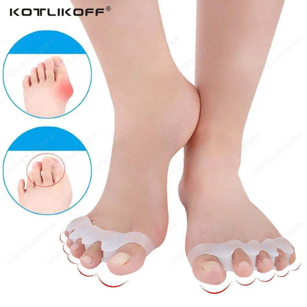 

Soft Silicone Bunion Insert Orthopedic Pads Toe Separator Hallux Valgus Corrector Straightener Spreader Preventing Blisters Care