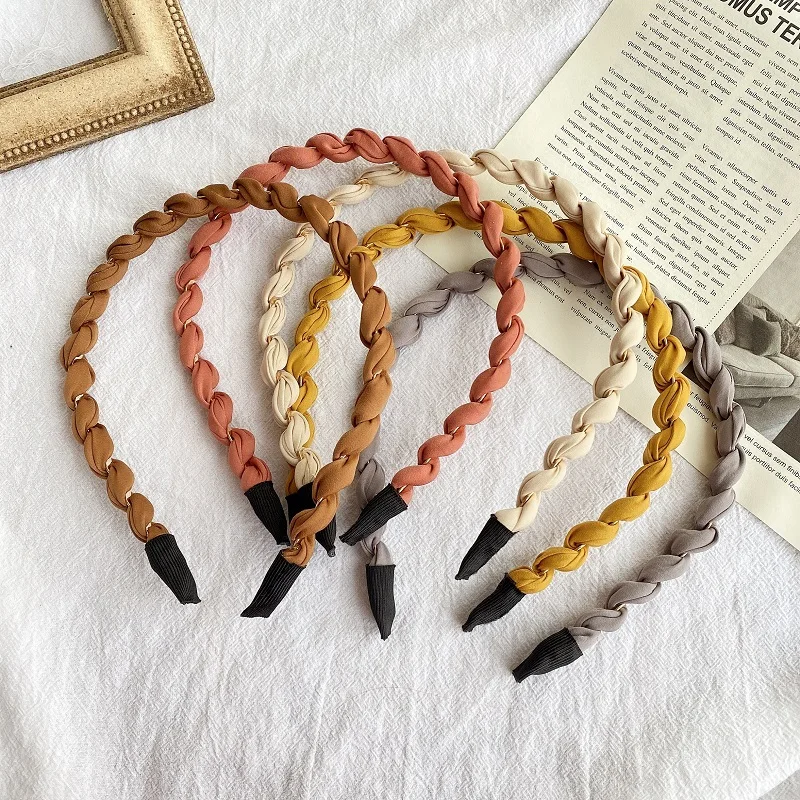 Headbands For Female Korean Sweet Girl Wild Hair Hoop Metal Wave Thin-Edged Hairband Net Red Fashion Accessories Head |