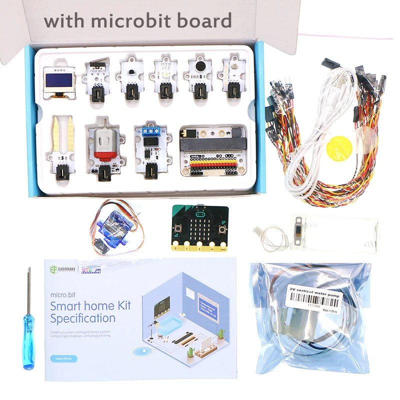 Для micro: бит умный дом Комплект TMP36 Температурный датчик Серводвигатель звуковой датчик аварийный датчик для детей Образование сделай сам
