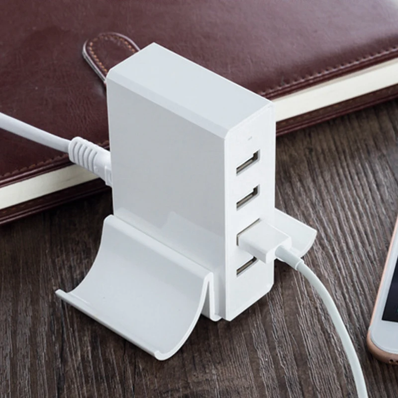 Мульти Порты и разъёмы Usb Зарядное устройство с подставка для мобильного телефона, 4-Порты и разъёмы usb-хаб быстрого настольная зарядная станция Usb адаптер(штепсельная вилка европейского стандарта