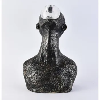 

2020 Modern Simple Blue Portrait Statue Abstraction Figure Art Figurines Resin Craft Home Decoration Accessories R2602 Abstract