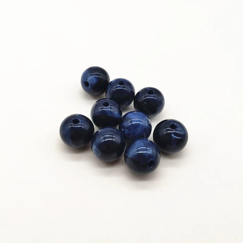 navy blue Новое поступление! 16 мм 200 шт Акриловый Мраморный эффект круглой формы для сережек аксессуары, детали для серег, изготовление ювелирных изделий DIY - Цвет: navy blue