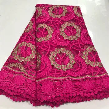 

African Lace Fabric 2020 Embroidered French cord guipure Lace Fabric High Quality French Tulle Lace Fabric For Wedding Party