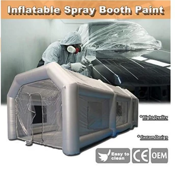 Best Inflatable Spray Paint Booth With Two Blowers Filter System Portable For Car Parking Tent Workstation Airbrushing Painting