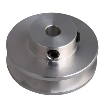 

31x15 ilver Aluminum Alloy Single Groove 5MM 6MM 7MM Fixed Bore Pulley for Motor Shaft 3-5MM PU Round Belt