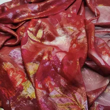 Сценическое танцевальное платье из шифоновой ткани бронзовая цветочная ткань Волшебная блестящая ткань бронзированный костюм платье Ткань DIY