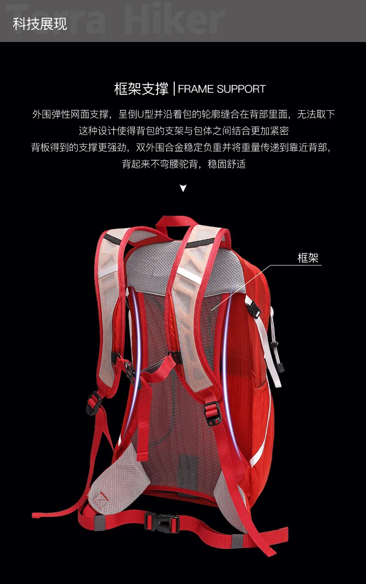 New Style Outdoor Mountaineering Bag Camping Backpack Profession Sports Bag Large Capacity Hiking Backpack Multi-functional Trav