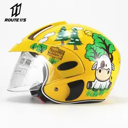 Детский полный уход за кожей лица мотоциклетный шлем Дети Мотокросс двигатель удобные защитные шлем в форме черепа Moto