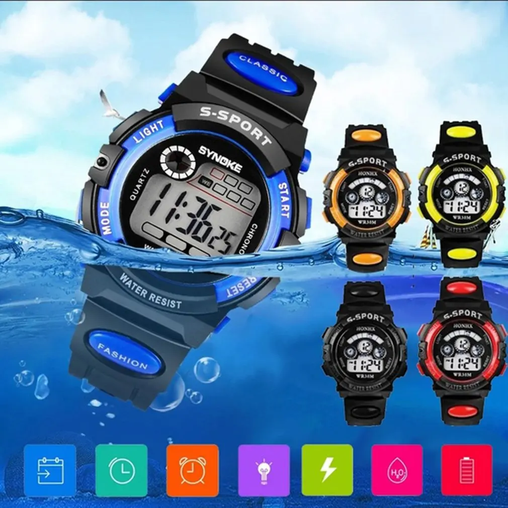 LED Digital Watches Men Sports Professional Waterproof Date Military Rubber Quartz Luminous For Men's Sports watch Outdoor