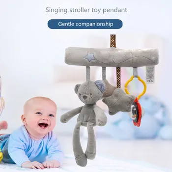 

Baby Stroller Accessories Hanging Plush Educational Rattles Toy Doll Rabbit Toys Trolley Bells Rattles Carriage Bedroom Decor