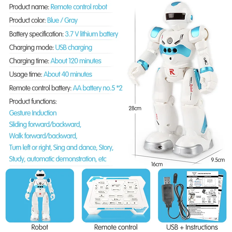 KaKBeir New RC Robot Remote Control Robot toy Dancing Gesture Action Figures Toys for children boys