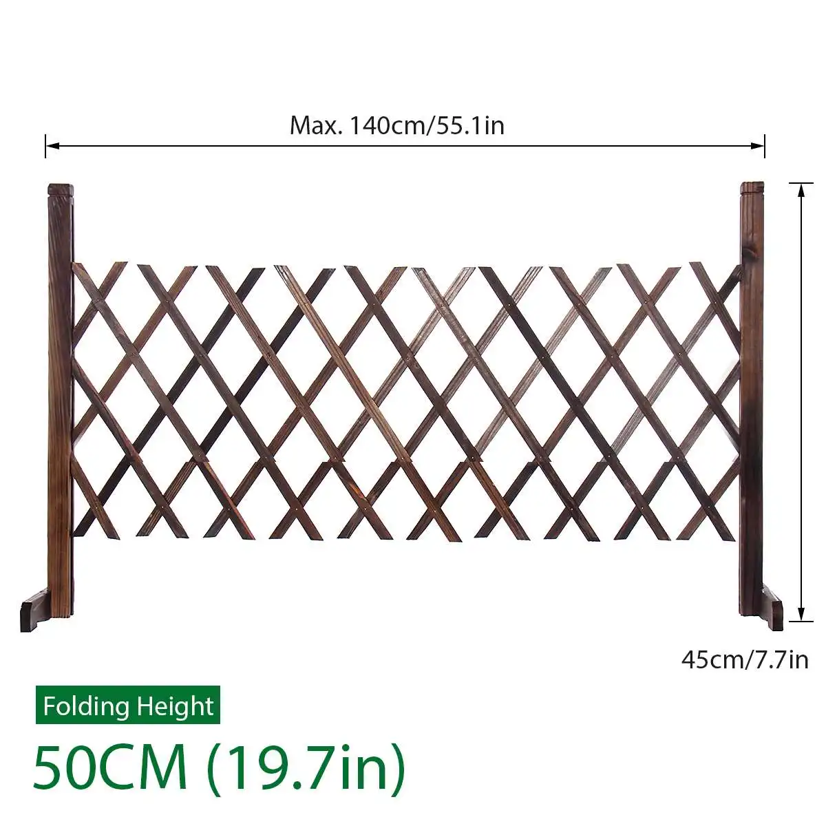 Садовый Забор, деревянный расширяющийся забор, панель ворот для кафе, дома, двора, сада, растение, подъем, трельяж, декоративная перегородка - Цвет: 50cm height brown