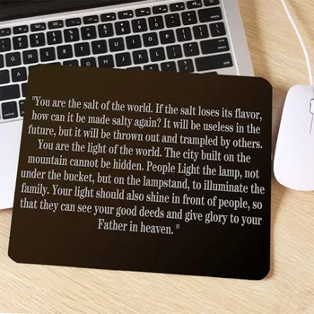 

Bible Verse Computer Mouse Pad Gaming MousePad Small size mat Gamer SM L Carpet PC Desk Mat keyboard padSupport customizat