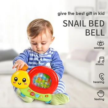 

Musical Flashing Baby Rattles Toys Infant Animal Bells Juguetes Snail Rattles Newborn Baby Toy Early Educational Baby Toys 0-12M