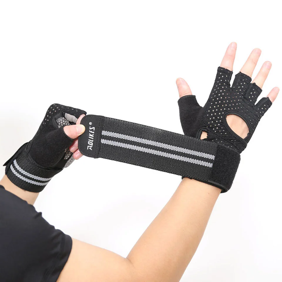 Breathable Shockproof Gym Gloves for Men and Women, Fitness Gloves, Bodybuilding Dumbbell, Weight Lifting, Cycling Sport Gloves