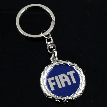 

High quality gifts custom pendants Fiat car logo metal key ring men and women waist hanging personality keychain accessories