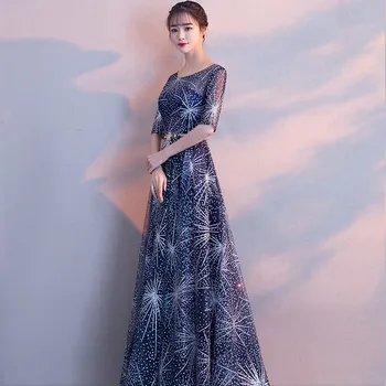 

2020 Summer New Evening Dress Banquet Long Sequin Elegant Slim Elegant Wind Host Dress party dress dress elegant dresses