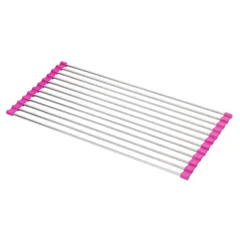 

PVC Stainless Steel Vegetable Fruit Drainage Frame Kitchen Sink Shelf Large Multifunctional Kitchen Tools