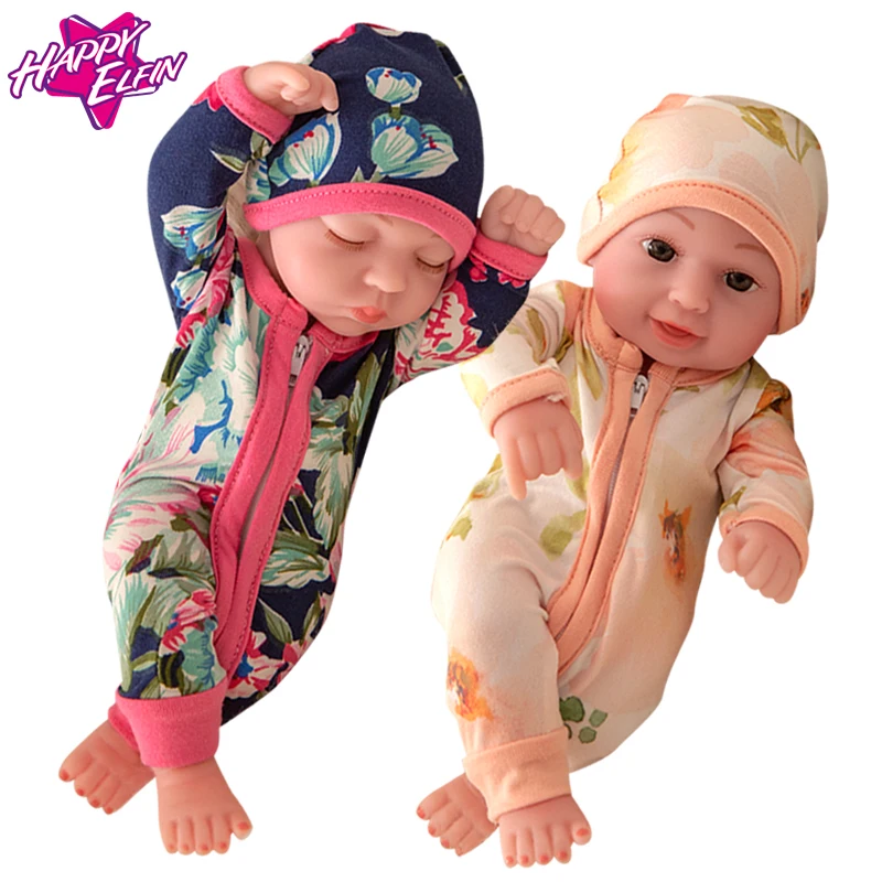 

Reborn Babies 10'' Mini Girl Boy Full Silicone Vinyl Cute Twins Dolls Lifelike Reborns for Toddler Bathing Doll 26cm
