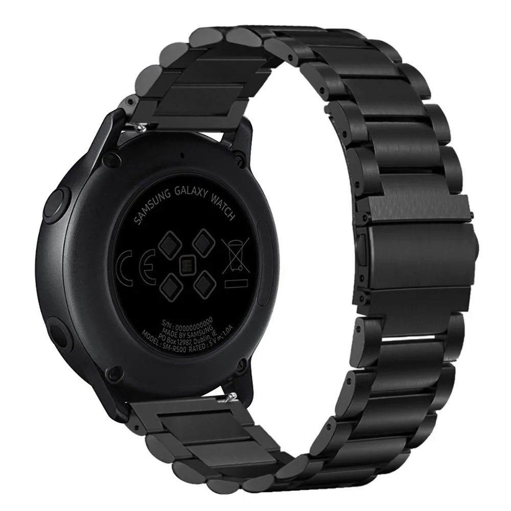 20 мм ремешок для samsung Galaxy Watch активный ремешок аксессуары для samsung Galaxy 42 мм браслет из нержавеющей стали