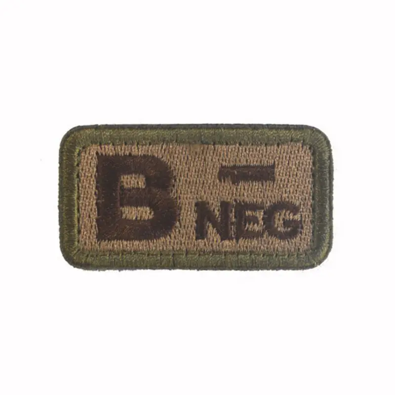 BN 2 шт., 2,6*5 см, для улицы, тактические, военные, значок, тип крови, патч, военный, тип крови, нашивка, вышитый боевой дух - Цвет: BN