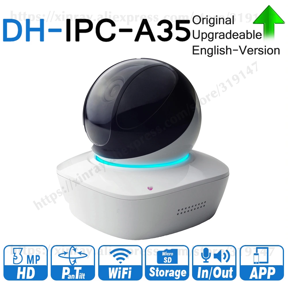 Dahua IPC A35 A46 оригинальный 3MP WiFi сеть PT камера Поддержка микрофон динамик Easy4ip облако