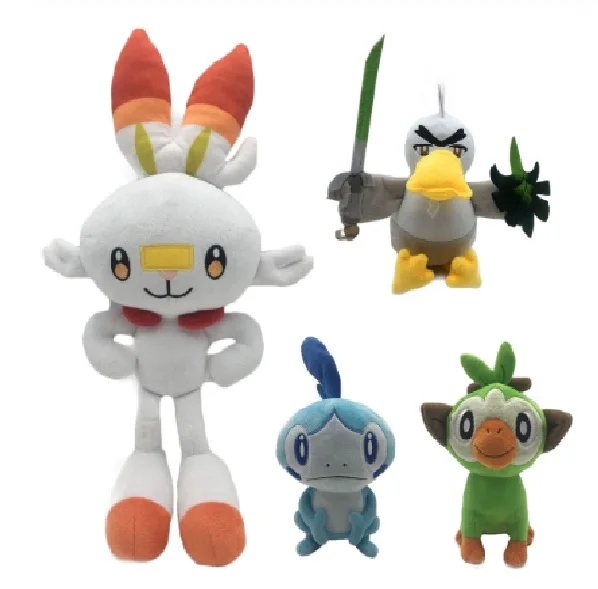 Меч и щит плюшевые куклы Sobble Scorbunny Grookey Sirfetch 'd Мягкие плюшевые игрушки pokemones плюшевые куклы игрушки подарок для детей