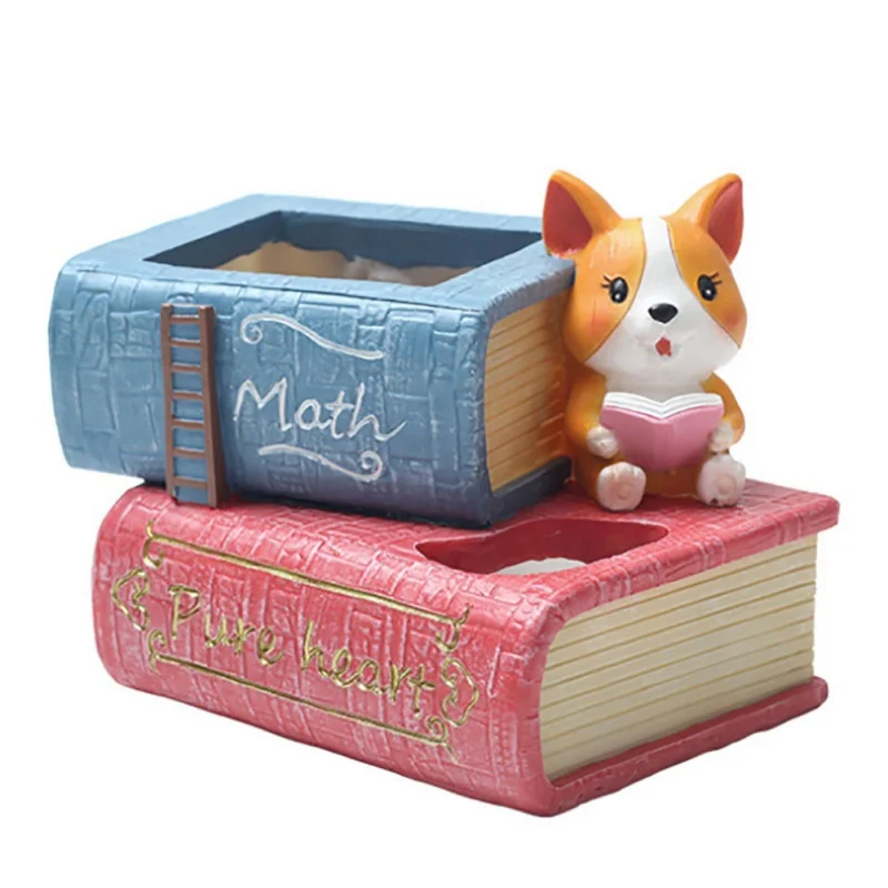 A2 Garden Accessories Succulent Flowerpot Original Cartoon Corgi Crafts Desktop Home Garden Office Potted Decoration - Color: A2