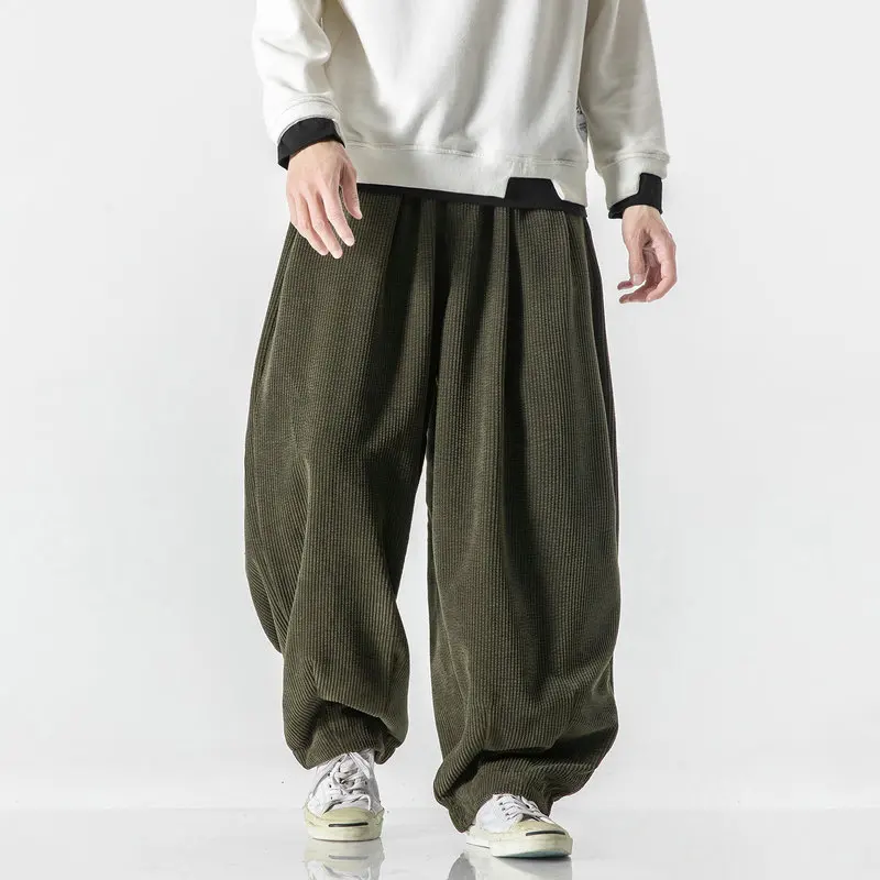 aladdin pants 2021 Streetwear Harem Pants Men's Baggy Jogging Sweatpants Oversized Male Crotch Wide Leg Pants Casual Men Trousers Dropshipping genie pants