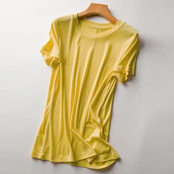 

2020 WOMEN NEW summer Korean version of the loose V-neck thin section pullover short-sleeved shirt curling women's t-shirt