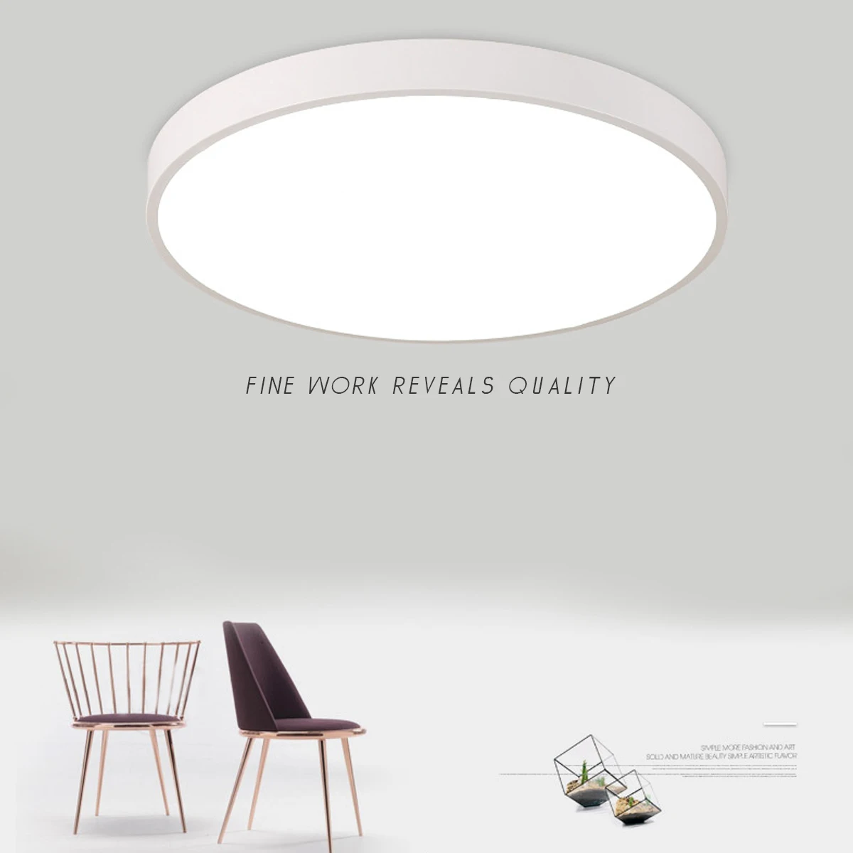 5CM Ultra-thin LED Ceiling Light Modern Lamp Living Room Lighting Fixture Bedroom Kitchen Surface Mount Flush Panel