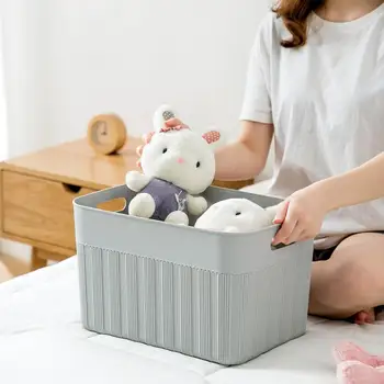

New Hot Clothes Storage Box Bins with Lid Snacks Toy Case Underwear Organizer Plastic Container Cabinet Box Closet Organizer