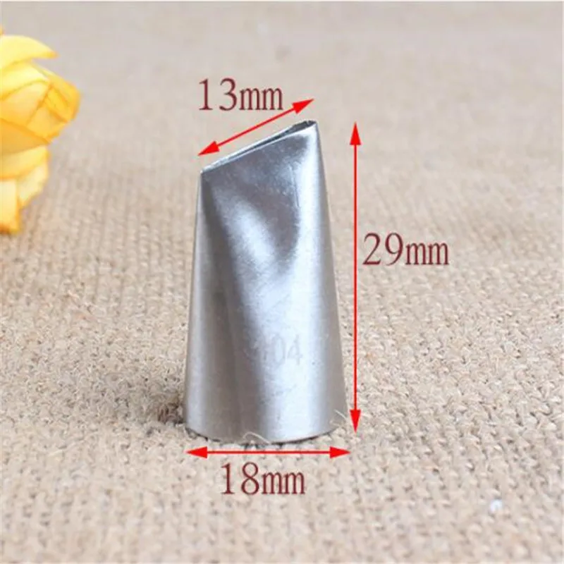 Cake Decorating Tip Set 104 Big Size Icing Nozzle for Creating Rose Petal Shape Bakeware