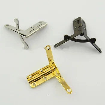 

10pcs L shape furniture hinges for jewelry box Wine Case 90 Degree Support Spring Hinge furniture fittings Hardware Accessories