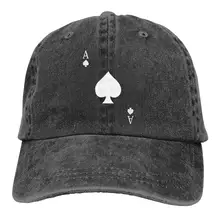 ACE of Spades Poker унисекс бейсболка хлопок деним регулируемый, для спорта на открытом воздухе Кепка для мужчин или женщин
