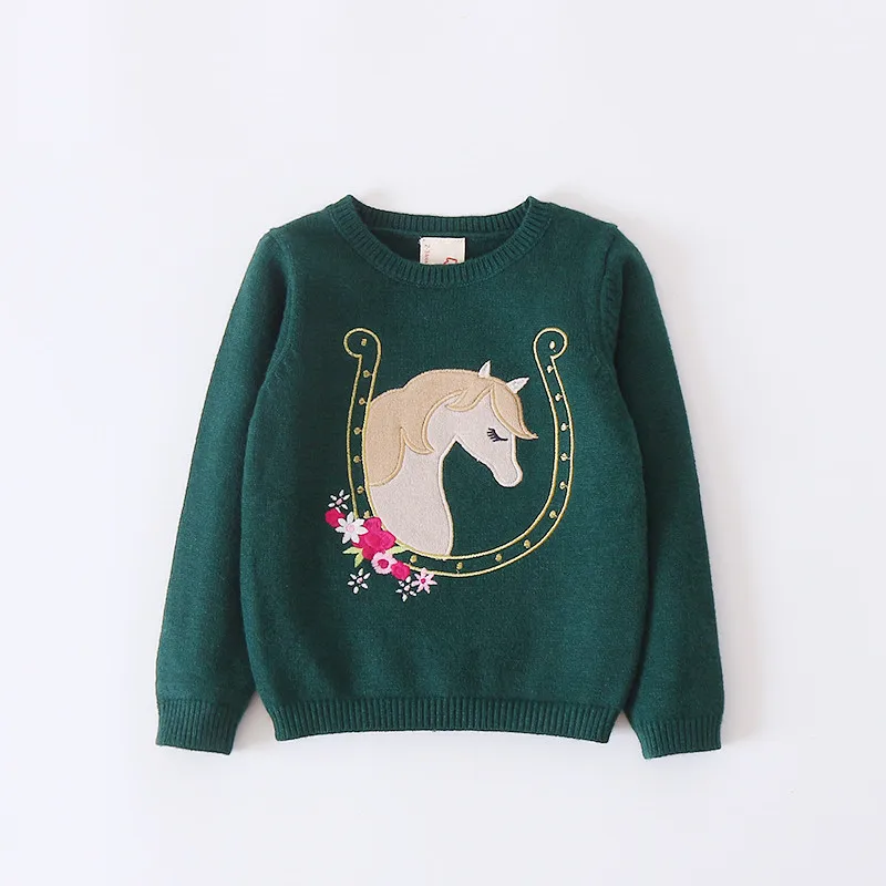 

Special Offer Fashion Flower My Little Embroidered GIRL'S Sweater 2019 Autumn New Style Childrenswear Children Hoodie with Sleev