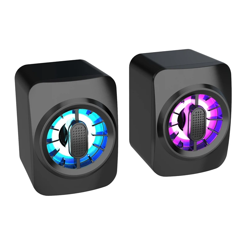 Мини Компьютерная Колонка USB Проводная RGB маленькая для ПК ноутбука не динамики с