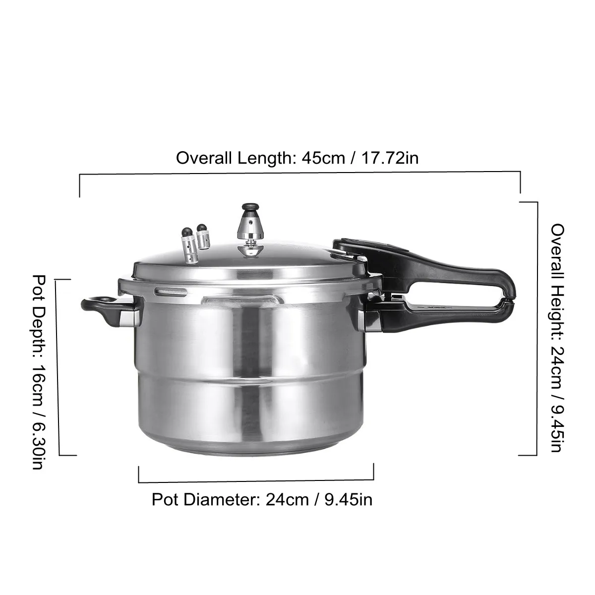 

New 7L Aluminium Alloy Kitchen Pressure Cooker Gas Stove Cooking Energy-saving Safety Protection For Induction Cooker Gas Furnac