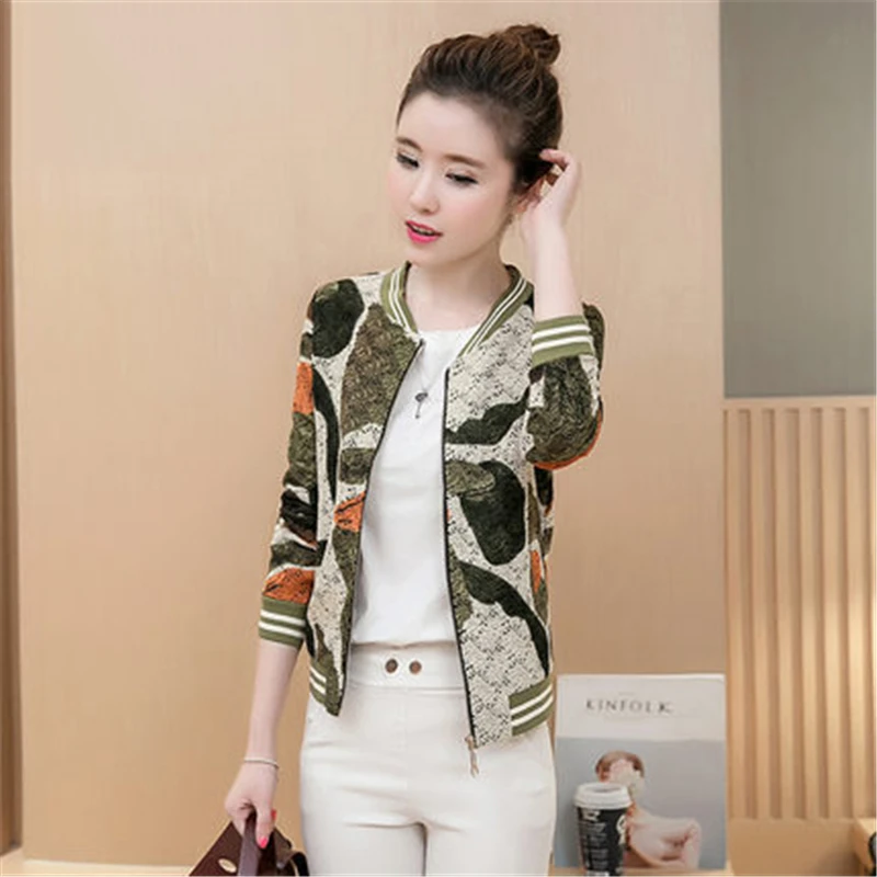 

Baseball clothing female cardigan short women's jacket 2019 new women students printed thin section coat female outwear