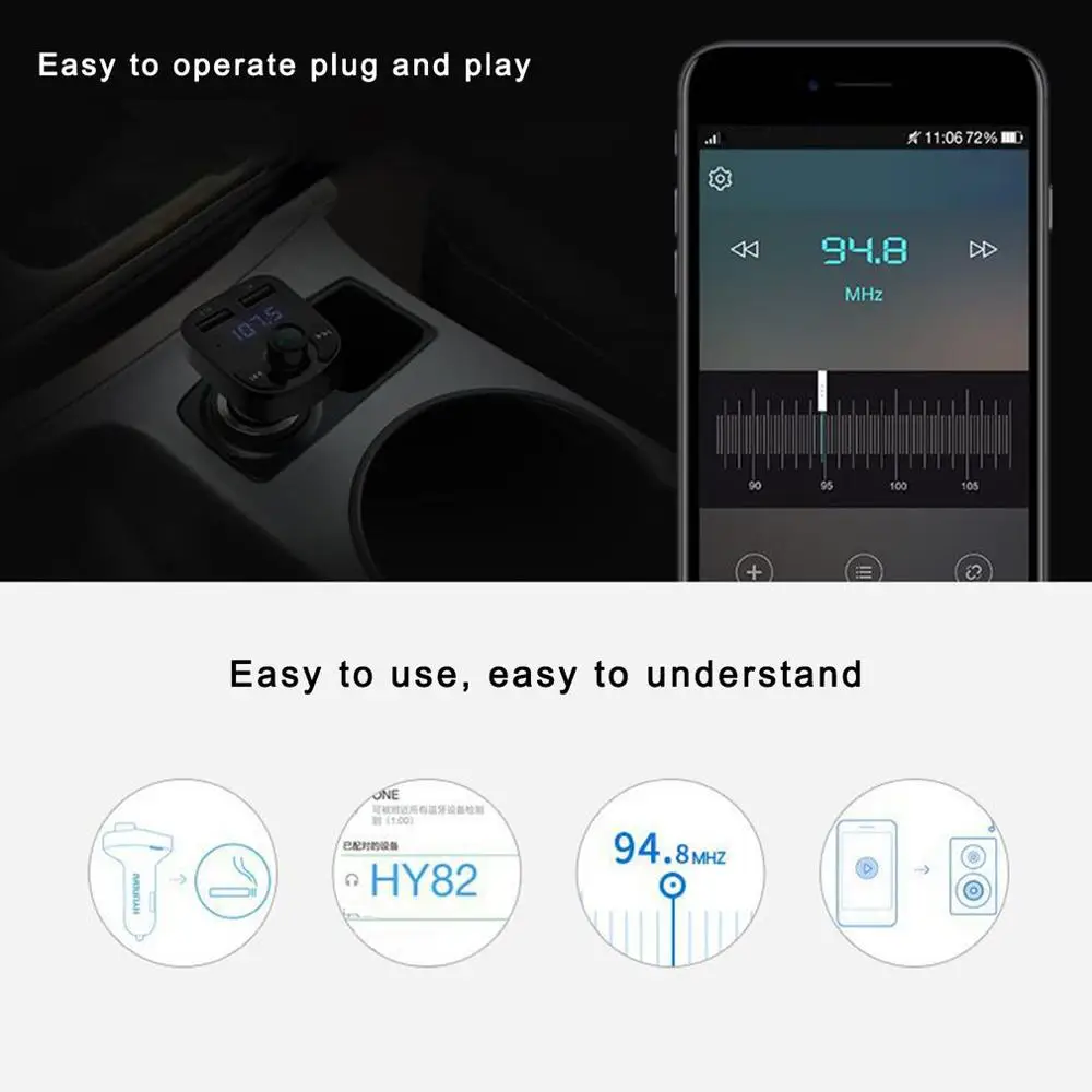 Беспроводной Bluetooth hands-free комплект fm-передатчик MP3-плеер для автомобиля lcd USB зарядное устройство FM модулятор автомобильные аксессуары
